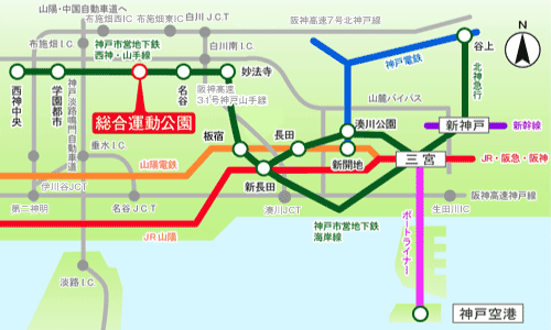 交通アクセス地図(電車)